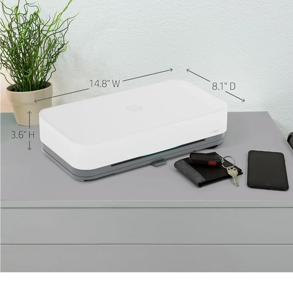 HP White Wireless Printer with Voice Activation with case ALL NEW